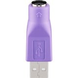 68918 adattatore per inversione del genere dei cavi USB Type-A PS/2 Viola
