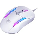Kone II: Mouse da gaming RGB cablato ed ergonomico, Sensore ottico da 26K DPI, ciclo di vita degli switch ottici di 100 milioni di clic, 23 input personalizzabili - Bianco, Mouse da gioco