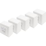 Presa dati CAT.6A, da parete, schermata, 2x RJ-45 LSA, Scatola di giunzione