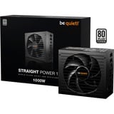 be quiet! BN338 alimentatore per computer 1000 W 20+4 pin ATX ATX Nero, Alimentatore PC Nero, 1000 W, 100 - 240 V, 1070 W, 50/60 Hz, 13/6.5 A, 150 W