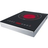 HK 30 Nero, Acciaio inossidabile Superficie piana Ceramica 1 Fornello(i), Piastra riscaldante