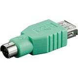 68919 adattatore per inversione del genere dei cavi USB Type-A PS/2 Verde