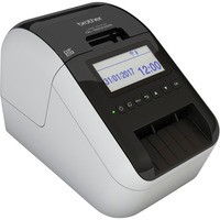 Brother QL-820NWBC stampante per etichette (CD) Termica diretta A colori 300 x 600 DPI 176 mm/s Con cavo e senza cavo Collegamento ethernet LAN DK Wi-Fi Bluetooth Nero/Bianco, DK, Termica diretta, 300 x 600 DPI, 176 mm/s, A colori, Con cavo e senza cavo