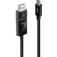 Lindy 43343 cavo e adattatore video 3 m USB tipo-C DisplayPort Nero Nero, 3 m, USB tipo-C, DisplayPort, Maschio, Maschio, Dritto
