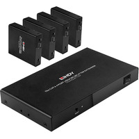 Lindy Splitter Extender HDMI 4K60 a 4 porte, Splitter HDMI Nero