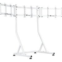 Thermaltake Supporto triplo per monitor Snow, per cockpit simulatore di guida GR500, Base per monitor bianco