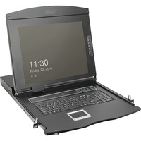 Digitus Console KVM LCD HD modulare con TFT 19" 16 porte Cat 5, Switch KVM Nero