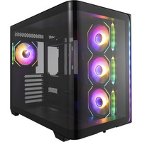 FSP M580-BA Midi Tower Nero, Chassis Tower Nero, Midi Tower, PC, Nero, ATX, micro ATX, Mini-ITX, Vetro, SPCC, Gaming