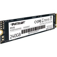 Patriot P310 M.2 240 GB PCI Express 3.0 NVMe, Disco a stato solido 240 GB, M.2, 1700 MB/s