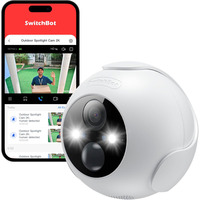SwitchBot Outdoor Spotlight Cam 2K, Telecamera di sorveglianza bianco