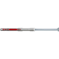 fischer Tassello a gambo lungo DuoXpand 8x100 T grigio chiaro/Rosso
