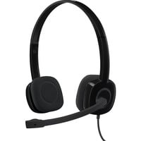 Logitech H151 Auricolare Cablato A Padiglione Ufficio Nero, Headset Nero, Cablato, Ufficio, 20 - 20000 Hz, 80 g, Auricolare, Nero