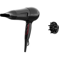 Rowenta Powerline CV591L asciuga capelli 2300 W Nero, Asciugacapelli Nero/Rosso, dC, Nero, Gancio per appendere, 1,8 m, Pulsanti, Cina