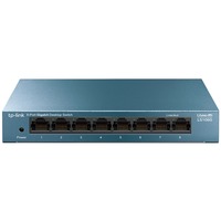 TP-Link LS108G switch di rete Non gestito Gigabit Ethernet (10/100/1000) Blu, Interruttore blu, Non gestito, Gigabit Ethernet (10/100/1000)