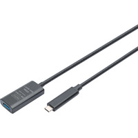 Digitus Cavo di prolunga attivo USB 3.2 Gen 2, connettore USB-C > presa USB-A Nero