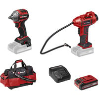 EINHELL Set di macchine professionale TP-CW 18/260 + CE-CC 18 Kit, Avvitatore rosso/Nero