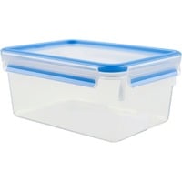 Emsa 508546 recipiente per cibo Rettangolare Scatola 3,7 L Trasparente 6 pz, Casella trasparente/Blu, Scatola, Rettangolare, 3,7 L, Trasparente, Polipropilene (PP), Elastomero Termoplastico (TPE), Germania