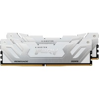 Kingston FURY FURY 48GB 8400MT/s DDR5 CL40 CUDIMM (Kit da 2) Renegade White XMP, Memoria argento/Nero, 48 GB, 2 x 24 GB, DDR5, 288-pin DIMM