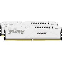 Kingston FURY FURY Beast 64GB 6000MT/s DDR5 CL30 DIMM (Kit of 2) White EXPO, Memoria bianco, 64 GB, 2 x 32 GB, DDR5, 288-pin DIMM, Bianco