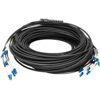 Digitus Cavo in fibra ottica Universal Breakout, duplex, connettore LC/UPC, monomodale OS2 Nero