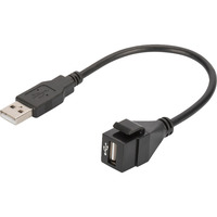 Digitus Modulo Keystone USB 2.0 USB-A maschio > USB-A femmina, Modulo di Keystone Nero