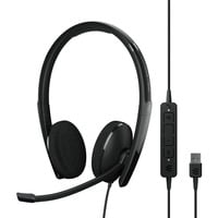 EPOS ADAPT 160T USB II Auricolare Cablato A Padiglione Ufficio USB tipo A Nero, Headset Nero, Cablato, Ufficio, 20 - 20000 Hz, 136 g, Auricolare, Nero