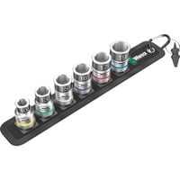Wera 05003995001 Set di bussole, chiave combinata   Nero, Set di bussole, 1/2", Metrico, 6 testina/e, 10,13,15,16,17,19 mm
