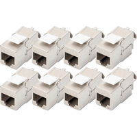 Digitus Modulo Keystone CAT 6A schermato senza attrezzi 8 pz, Modulo di Keystone 