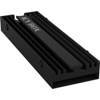 ICY BOX IB-M2HS-PS5 Dissipatore, Dissipatore di calore Nero, Dissipatore, PlayStation 5, Nero, Alluminio, Silicone, Sony, PlayStation 5