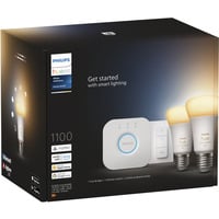 Philips Hue White Ambiance Set di avvio: Lampadina E27 A60 Confezione doppia + Dimmer, Lampada a LED 