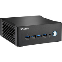 Shuttle Nano PC NT10H5 PC con dimensioni 1 l Nero 125H Intel SoC, Barebone Nero, PC con dimensioni 1 l, Mini PC barebone, Intel SoC, DDR5-SDRAM, PCI Express, 120 W