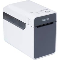 Brother TD-2135NWB stampante per etichette (CD) Termica diretta 300 x 300 DPI 152,4 mm/s Cablato Collegamento ethernet LAN Bluetooth bianco/grigio, Termica diretta, 300 x 300 DPI, 152,4 mm/s, Cablato, Nero, Bianco