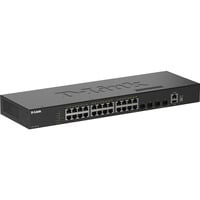 D-Link DGS-1530-28/E switch di rete Gestito L2 Gigabit Ethernet (10/100/1000) Nero, Interruttore Nero, Gestito, L2, Gigabit Ethernet (10/100/1000), Full duplex, Montaggio rack