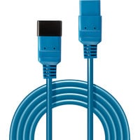 Lindy 30120 cavo di alimentazione Blu 1 m Accoppiatore C19 Accoppiatore C20, Cavo di prolunga blu, 1 m, Accoppiatore C19, Accoppiatore C20, 250 V, 16 A