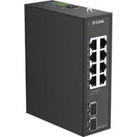 D-Link DIS-100G-10 switch di rete Non gestito L2 Gigabit Ethernet (10/100/1000) DIN rail Nero, Interruttore Non gestito, L2, Gigabit Ethernet (10/100/1000), DIN rail
