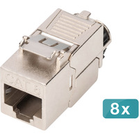 Digitus Modulo Keystone Cat. 8.1, schermato, 8 pezzi, Modulo di Keystone argento