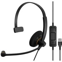 EPOS | Sennheiser IMPACT SC 30 USB ML Auricolare Cablato A Padiglione Musica e Chiamate USB tipo A Nero, Headset Nero, Cablato, Musica e Chiamate, 60 - 16000 Hz, 42 g, Auricolare, Nero