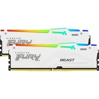 Kingston FURY FURY Beast 32 GB 5600 MT/s DDR5 CL36 DIMM (Kit da 2 moduli) White RGB EXPO, Memoria bianco, 32 GB, 2 x 16 GB, DDR5, 288-pin DIMM