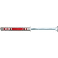fischer Tassello a gambo lungo DuoXpand 8x80 T grigio chiaro/Rosso