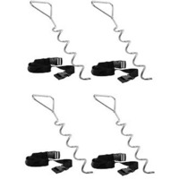 HUDORA Trampoline anchors Kit di ancoraggio per trampolino, Supporto Kit di ancoraggio per trampolino, Acciaio, Nero, Argento
