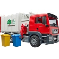 bruder Man Tgs Trasporto Rifiuti Caricamento Laterale, Veicolo modello Bianco, Plastica, 0,25 anno/i, Ragazzo, Rosso, 8,25 anno/i