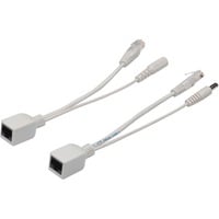 Digitus Kit cavi PoE passivo, Adattatore bianco, Fast Ethernet, Bianco, Cina, 75 mm, 265 mm, 98,333 g
