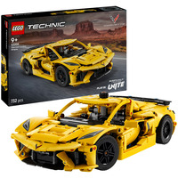 LEGO Technic 42205 Chevrolet Corvette Stingray - Modello di Auto per Bambini 9+ Fan delle Macchine Giocattolo con Funzioni, Giochi di costruzione Set da costruzione, 9 anno/i, Plastica, 732 pz, 978 g
