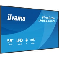 iiyama LH5564UHS-B1AG visualizzatore di messaggi Pannello piatto per segnaletica digitale 139,7 cm (55") Wi-Fi 500 cd/m² 4K Ultra HD Nero Processore integrato Android 24/7, Public Display Nero (opaco), Pannello piatto per segnaletica digitale, 139,7 cm (55"), 3840 x 2160 Pixel, Wi-Fi, 24/7
