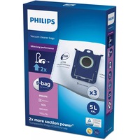 Philips s-bag Sacchetti per aspirapolvere FC8027/01 Sacchetto per la polvere, Sintetico, 5 L, 8000 Series, Performer (LED) - XD8121, XD8122, XD8142, XD8152, XD8022, XD8042, XD8052; 7000..., 50 mm, 165 mm