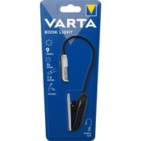 VARTA Book Light (incl. 2x CR2032 Celle a bottone, con impugnatura a clip e collo flessibile) argento/nero, luce a clip, Luce LED con impugnatura a clip e collo flessibile) argento/nero, luce a clip, Torcia elettrica con clip, Nero, Argento, Plastica, LED, 1 lampada(e), 9 lm