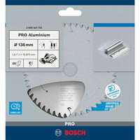Bosch 2 608 837 753 lama circolare 13,6 cm 1 pz, Lama per sega Alluminio, 13,6 cm, 1,59 cm, 1,1 mm, 1,6 mm, 1 pz