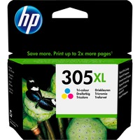 HP Cartuccia di inchiostro tricromia originale ad alta capacità 305XL Resa elevata (XL), Ciano, Magenta, Giallo, Inchiostro colorato, 5 ml, 1 pz, Confezione singola