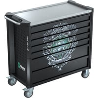 Wera Tool Rebel carrello da officina Stainless XXL 1, con equipaggiamento, Carrelli per attrezzi Nero/Argento
