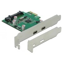 DeLOCK PCI Express x1 Card to 2 x external SuperSpeed USB (USB 3.2 Gen 1) USB Type-C™ female scheda di interfaccia e adattatore Interno USB 3.2 Gen 1 (3.1 Gen 1), Controller USB PCIe, USB 3.2 Gen 1 (3.1 Gen 1), Piena altezza/Basso profilo, PCIe 2.0, VIA Technologies, VL805